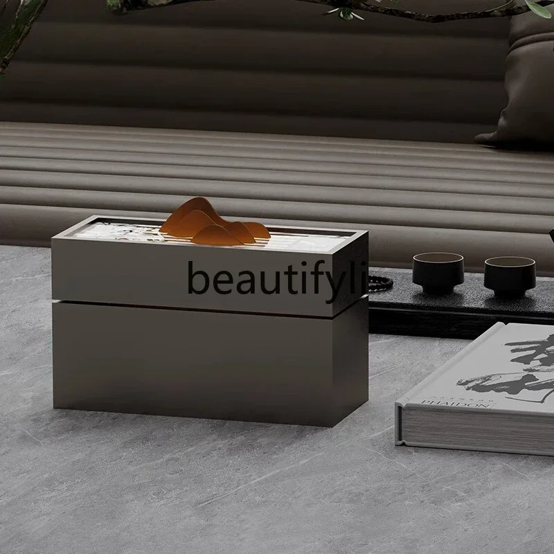 Light luxury desktop running water ornament circulating modern living room water system landscape office water feature 
Light luxury desktop running water ornament circulating modern living room water system landscape office water feature