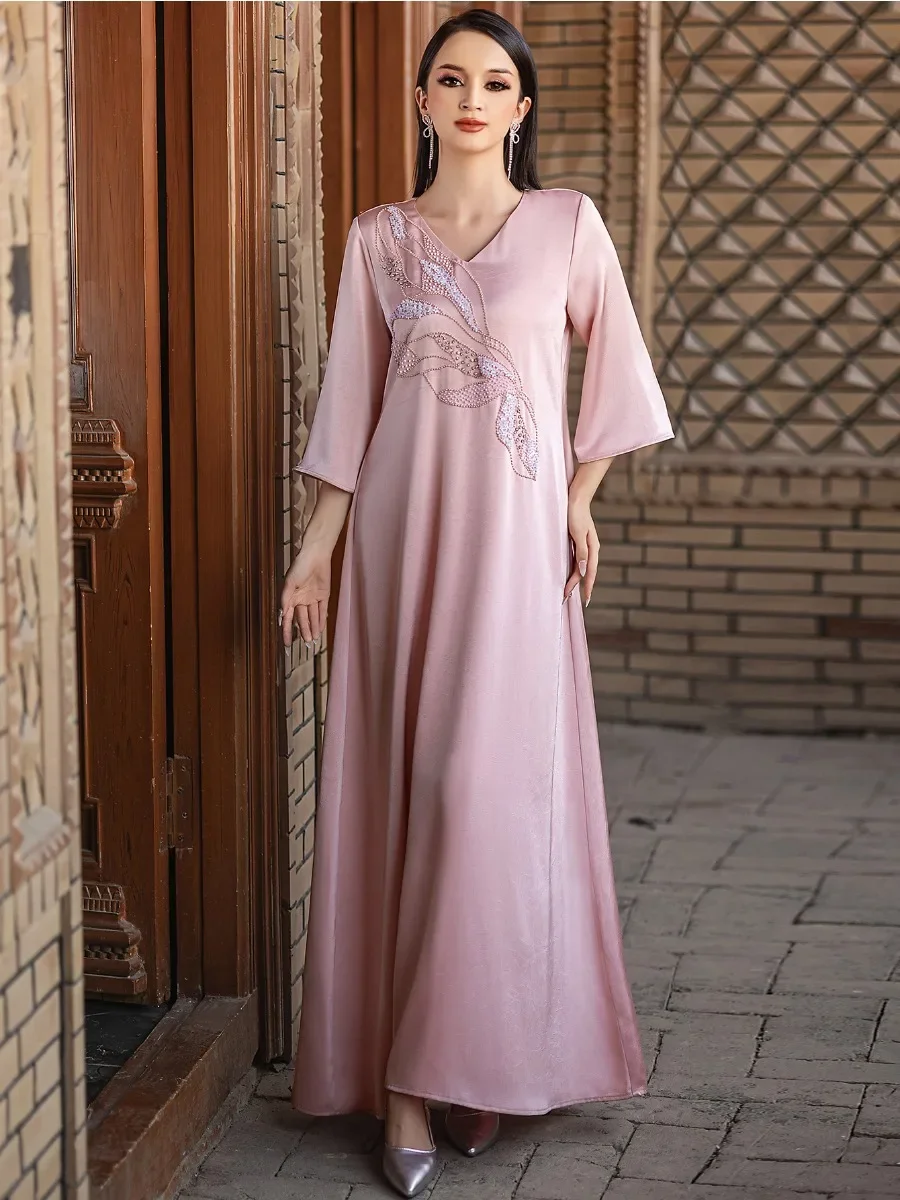 Ид бисерное мусульманское платье Абая женское Дубай арабский кафтан с длинным рукавом Турция Марокко Кафтан Индия платье халат вечерние Vestido 2026
Ид бисерное мусульманское платье Абая женское Дубай арабский кафтан с длинным рукавом Турция Марокко Кафтан Индия платье халат вечерние Vestido 2026