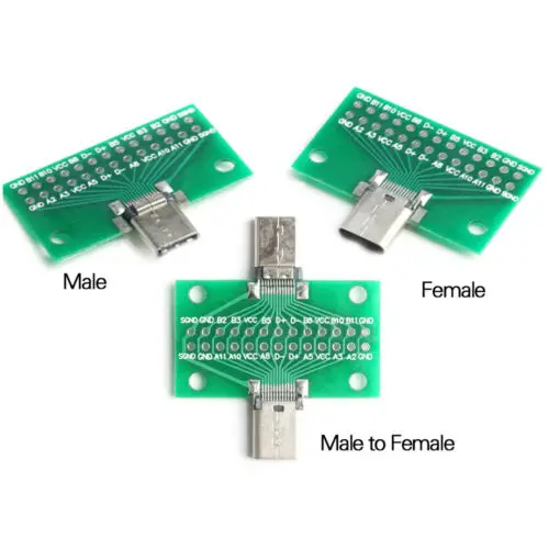 24P USB 3.1 Type-C Male Female Test PCB Board Adapter 2.54mm Connector Socket For Data Transfer
24P USB 3.1 Type-C Male Female Test PCB Board Adapter 2.54mm Connector Socket For Data Transfer