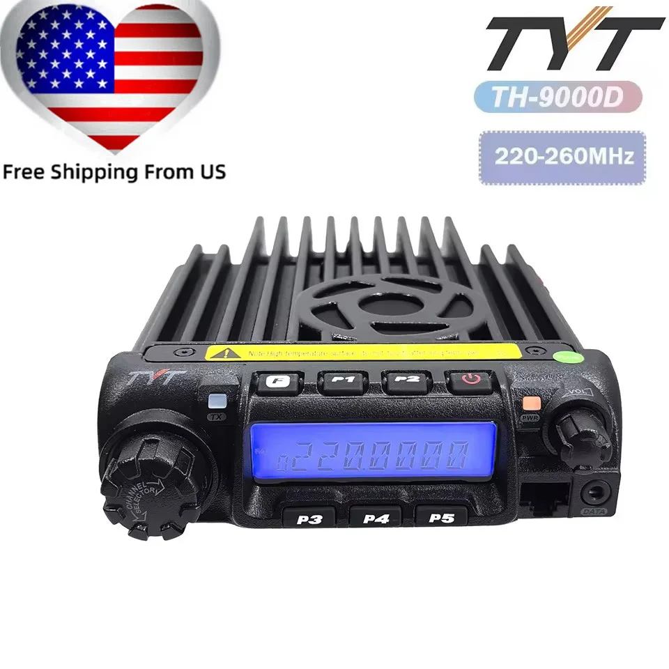 New TYT TH-9000D Plus 220-260MHz Mobile Station Radio 50W High Power 200 Channels Walkie Talkie Long Range
New TYT TH-9000D Plus 220-260MHz Mobile Station Radio 50W High Power 200 Channels Walkie Talkie Long Range