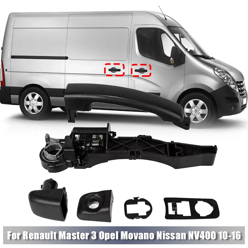 Черная наружная дверная ручка 806075963R 806067794R 806075963R для Renault Master MK3, Opel Movano, Nissan NV400 2010-2017
Черная наружная дверная ручка 806075963R 806067794R 806075963R для Renault Master MK3, Opel Movano, Nissan NV400 2010-2017