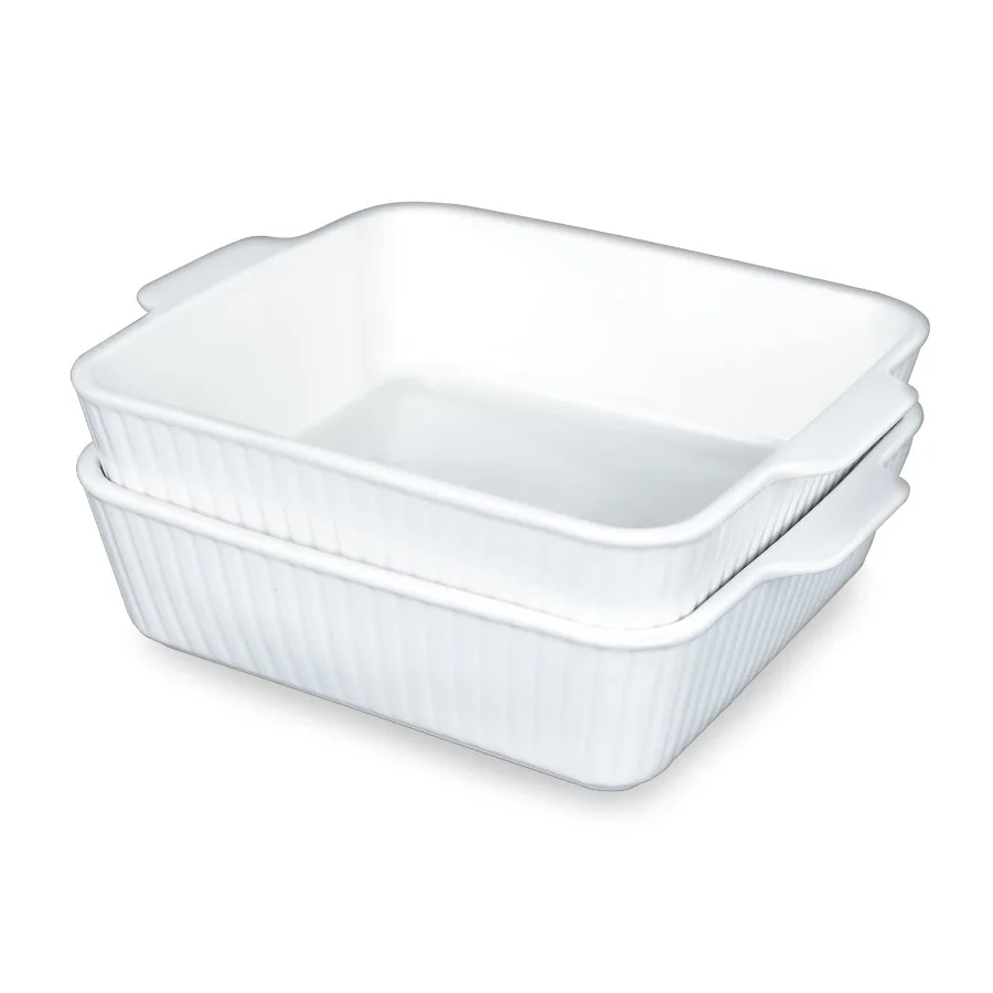 10in Ceramic Casserole Baking Dish with Handles Microwave Safe Dishwasher Safe 2 pack White
10in Ceramic Casserole Baking Dish with Handles Microwave Safe Dishwasher Safe 2 pack White