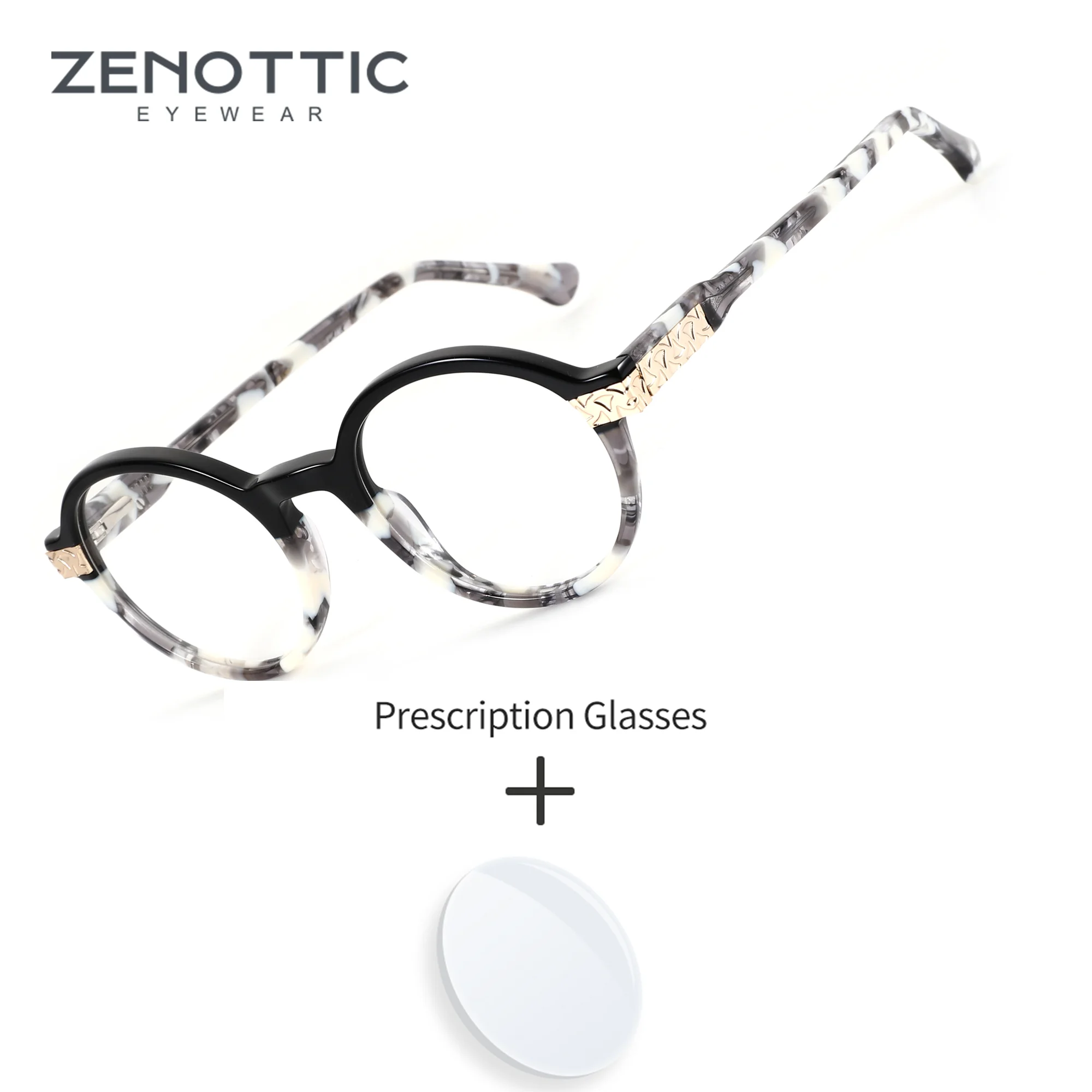 ZENOTTIC Unisex Handmade Acetate Round Progressive Multifocal Glasses Anti-Blue Light Photochromic Grey Prescription Eyewear
ZENOTTIC Unisex Handmade Acetate Round Progressive Multifocal Glasses Anti-Blue Light Photochromic Grey Prescription Eyewear