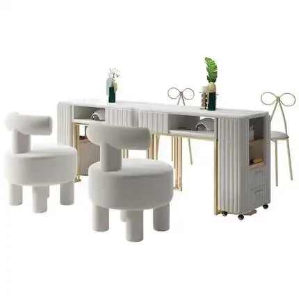 # Modern Minimalist Salon Beauty Shop Table Double Nail Art Table And Chair Gold Iron Foot Cover Combination Marble
# Modern Minimalist Salon Beauty Shop Table Double Nail Art Table And Chair Gold Iron Foot Cover Combination Marble