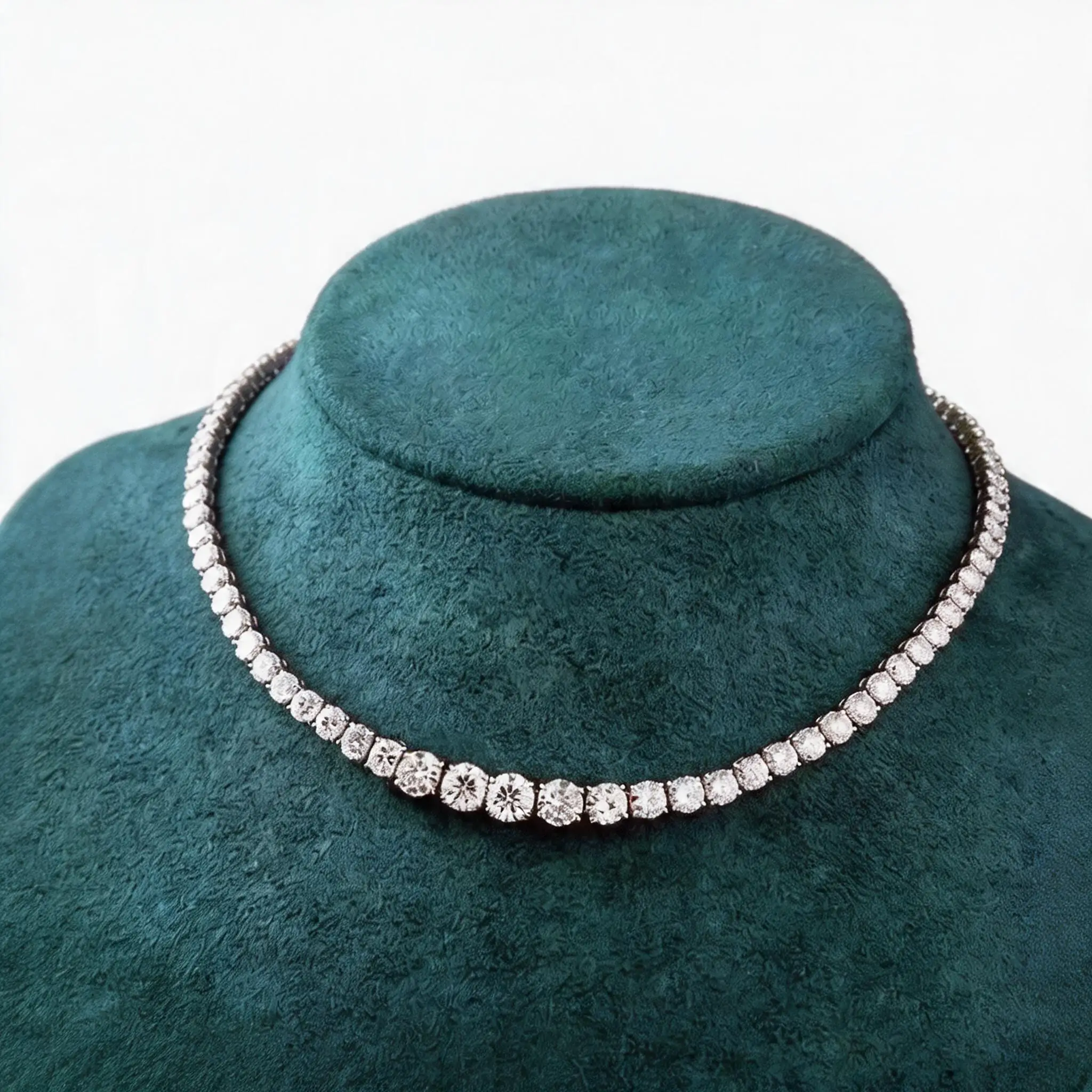 Moissanite Diamond Tennis Necklace 3-5mm Gradient S925 Silver Choker with Certificate for Women
Moissanite Diamond Tennis Necklace 3-5mm Gradient S925 Silver Choker with Certificate for Women