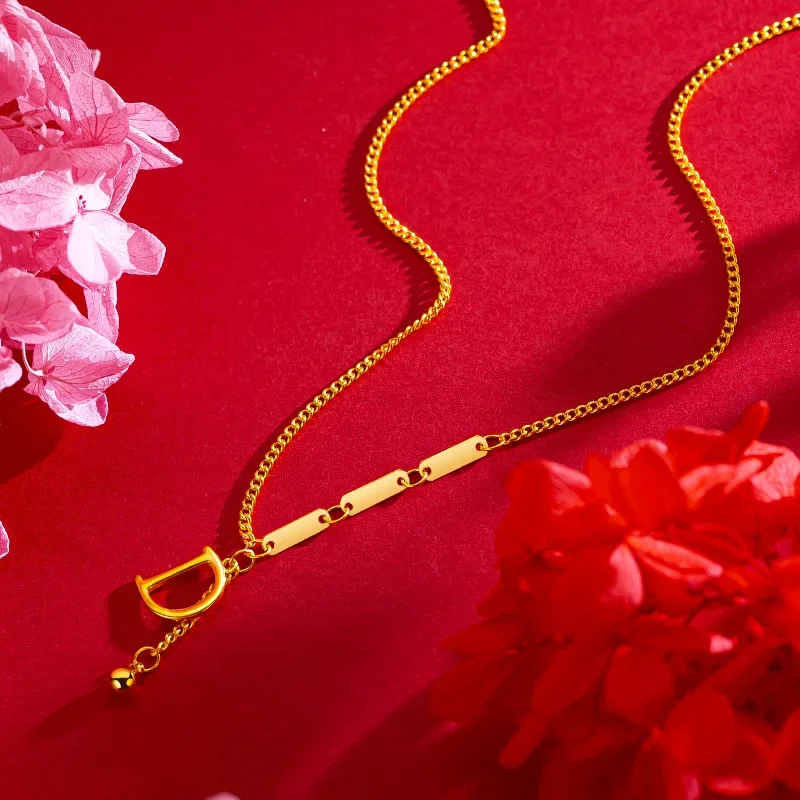 9999 Real Gold 24K Fashion Trend English Letter D Set Chain ins Wind D Necklace Women's
9999 Real Gold 24K Fashion Trend English Letter D Set Chain ins Wind D Necklace Women's