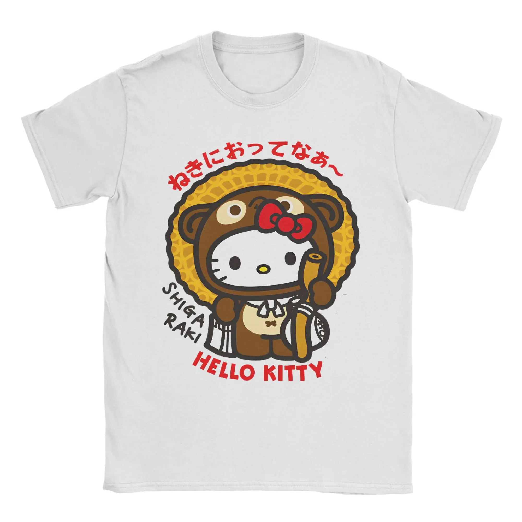 Уникальная футболка Hello Kitty Shiga Racoon Tanuki, мужские футболки с круглым воротником из чистого хлопка, футболки с короткими рукавами, топы с графикой
Уникальная футболка Hello Kitty Shiga Racoon Tanuki, мужские футболки с круглым воротником из чистого хлопка, футболки с короткими рукавами, топы с графикой