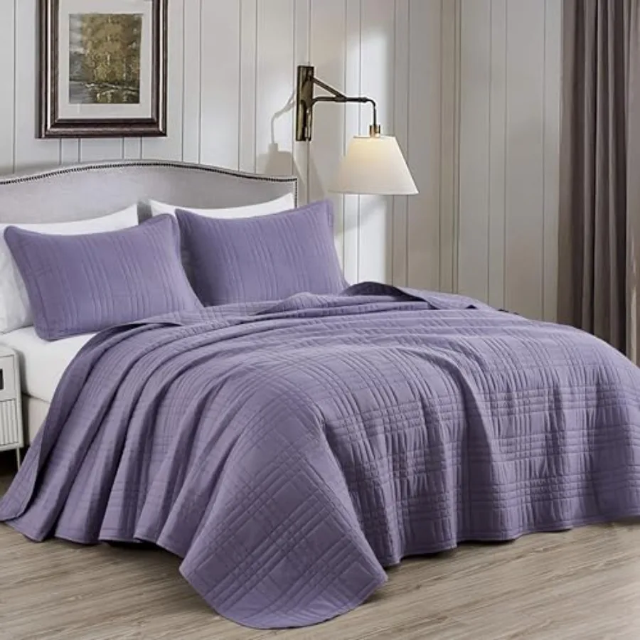 ston Size Bedspread Set 3-Piece Oversized Quilted Microfiber Lightweight Bedspread Coverlet 100"x106" for All Seasons
ston Size Bedspread Set 3-Piece Oversized Quilted Microfiber Lightweight Bedspread Coverlet 100"x106" for All Seasons