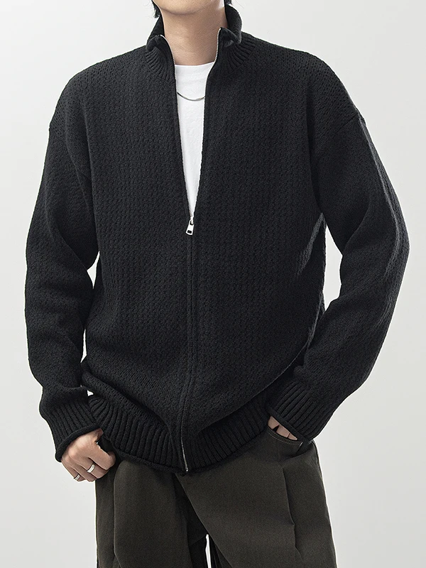 Мужской повседневный вязаный свитер на молнии, свободного кроя, в полоску, с воротником-стойкой, теплый кардиган для отдыха, осенняя мода
Мужской повседневный вязаный свитер на молнии, свободного кроя, в полоску, с воротником-стойкой, теплый кардиган для отдыха, осенняя мода