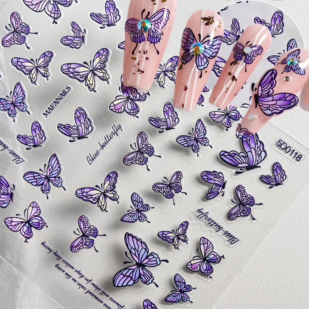 Aurora Purple Butterfly Nail Stickers Decals 5D Glitter Pink White Wings Design Pretty Butterflies Nail Art Foils Manicure Decor
Aurora Purple Butterfly Nail Stickers Decals 5D Glitter Pink White Wings Design Pretty Butterflies Nail Art Foils Manicure Decor