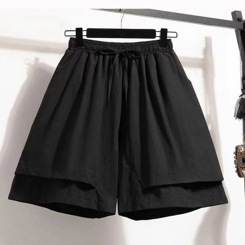 Модные женские летние шорты-брюки 2-в-1 с асимметричным кроем, эластичным поясом, однотонные, на шнуровке, больших размеров
Модные женские летние шорты-брюки 2-в-1 с асимметричным кроем, эластичным поясом, однотонные, на шнуровке, больших размеров