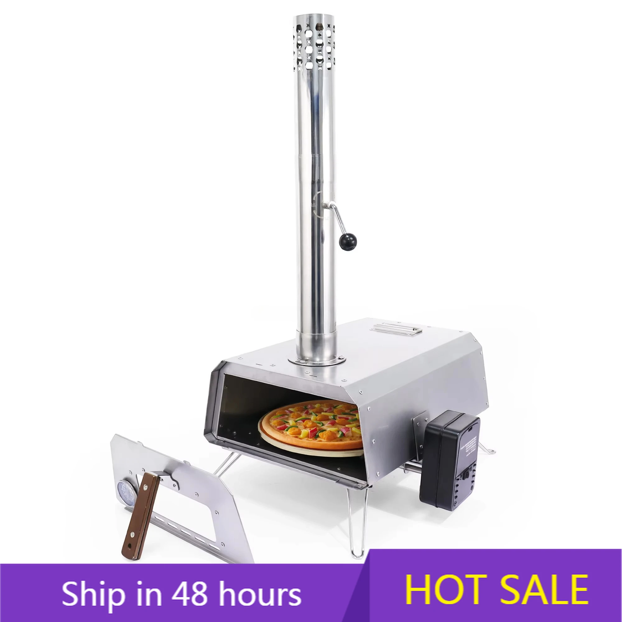 POWER LEAP 12 Inch Pizza Oven Modern Stainless Steel Outdoor Wood Fired Pizza Stove With Rotating Oven
POWER LEAP 12 Inch Pizza Oven Modern Stainless Steel Outdoor Wood Fired Pizza Stove With Rotating Oven