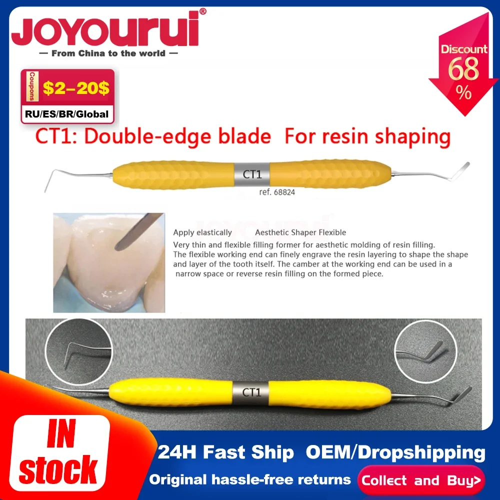1 piece CT1CT6 Dental Composite Resin Filling Spatula Aesthetic Restoration Set Resin Filler set Dental Tool Restoration Spatula
1 piece CT1CT6 Dental Composite Resin Filling Spatula Aesthetic Restoration Set Resin Filler set Dental Tool Restoration Spatula