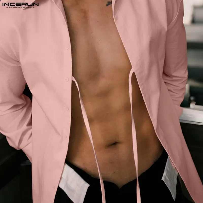 INCERUN Men Shirt Solid Lapel Long Sleeve Hollow Out Backless Male Tops Sexy Lace Up Streetwear Loose 2026 Fashion Party Shirts
INCERUN Men Shirt Solid Lapel Long Sleeve Hollow Out Backless Male Tops Sexy Lace Up Streetwear Loose 2026 Fashion Party Shirts