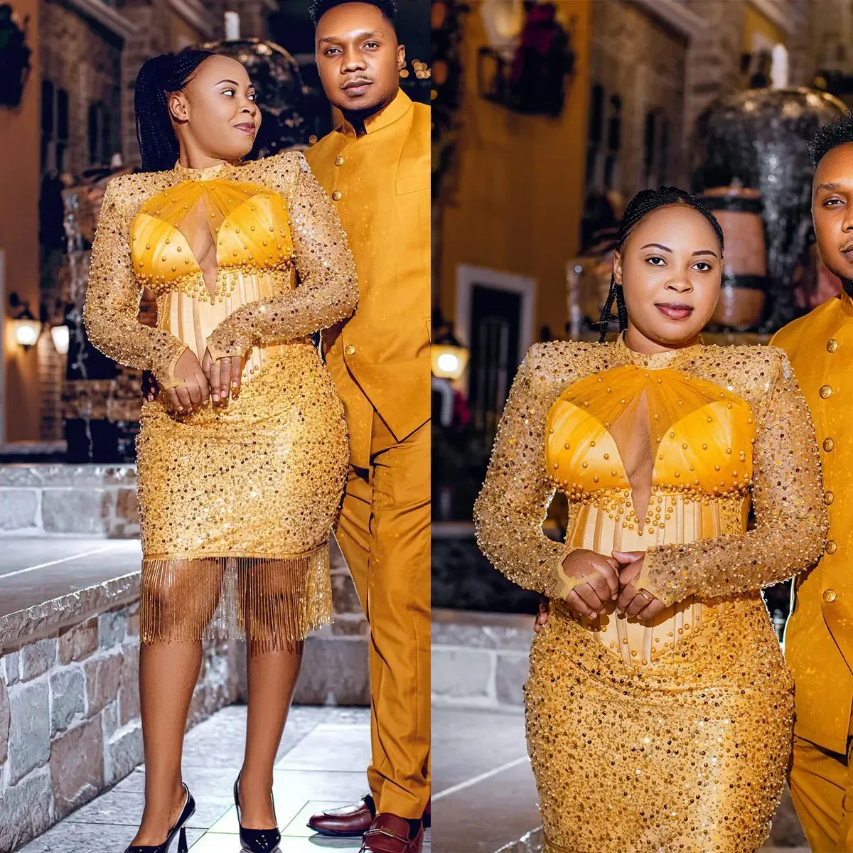 Customized 2026 Luxurious And Sexy Short African Plus Size Lace Bead Embroidery Ball Dress Tassel High Neck Formal Party Dress
Customized 2026 Luxurious And Sexy Short African Plus Size Lace Bead Embroidery Ball Dress Tassel High Neck Formal Party Dress