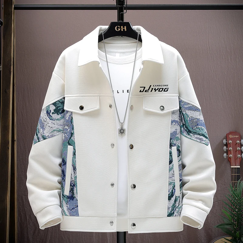 Spring Season Men's Casual Loose Fit Collared Jaet Trendy Brand New Outerwear Polyester Fabric Zipper Closure Long Sve
Spring Season Men's Casual Loose Fit Collared Jaet Trendy Brand New Outerwear Polyester Fabric Zipper Closure Long Sve