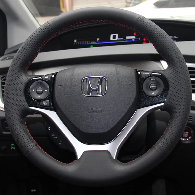 Microfiber Leather Car Steering Wheel Cover Braid for Honda Civic 9 Gen Generation 2012 2013 2014 Hand Stitched Car Interior
Microfiber Leather Car Steering Wheel Cover Braid for Honda Civic 9 Gen Generation 2012 2013 2014 Hand Stitched Car Interior
