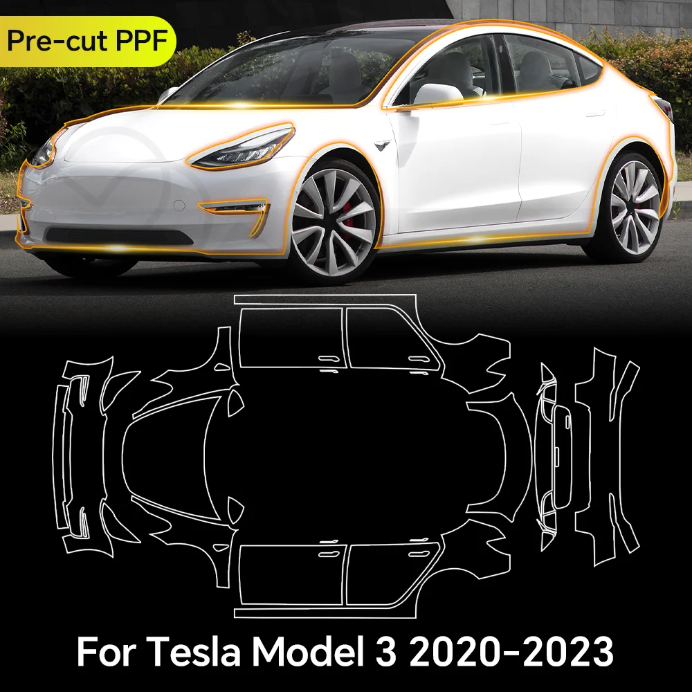 9Mil TPU Paint Protection Film For Tesla Model 3 2020-2023 Car Body Anti-Scratch Clear Bra Pre-cut PPF Resistant Invisible Cover
9Mil TPU Paint Protection Film For Tesla Model 3 2020-2023 Car Body Anti-Scratch Clear Bra Pre-cut PPF Resistant Invisible Cover