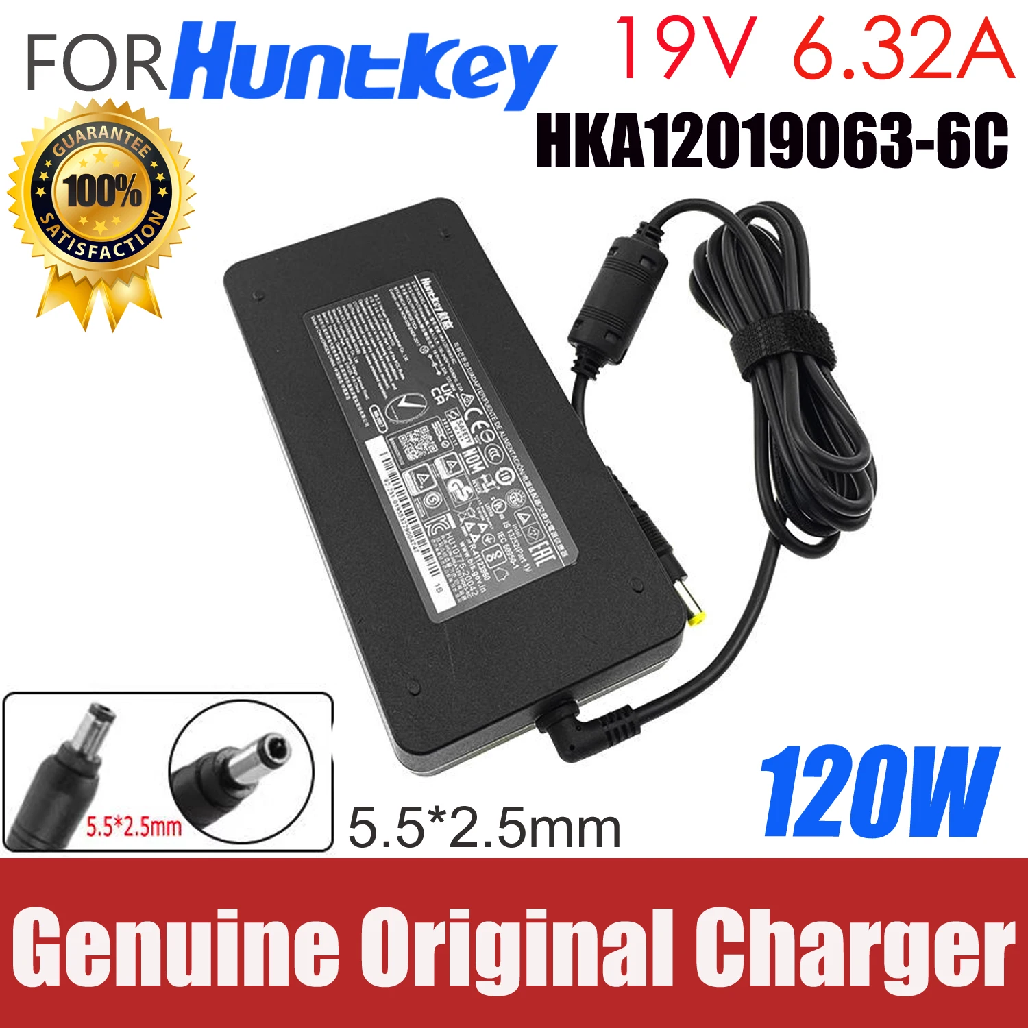 Оригинальный адаптер переменного тока Huntkey HKA12019063-6C 19 В 6,32 А 120 Вт 120,08 Вт ADP-120RH D для зарядного устройства для ноутбука Intel NUC10 NUC11
Оригинальный адаптер переменного тока Huntkey HKA12019063-6C 19 В 6,32 А 120 Вт 120,08 Вт ADP-120RH D для зарядного устройства для ноутбука Intel NUC10 NUC11