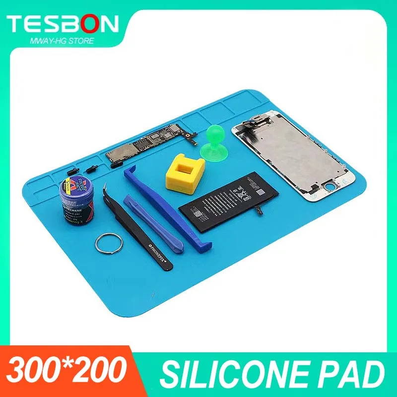 Antistatic Heat Resistant Silicone Soldering Mat ESD Insulation Work Pad Repair Station Kit Maintenance Platform for Electronics
Antistatic Heat Resistant Silicone Soldering Mat ESD Insulation Work Pad Repair Station Kit Maintenance Platform for Electronics