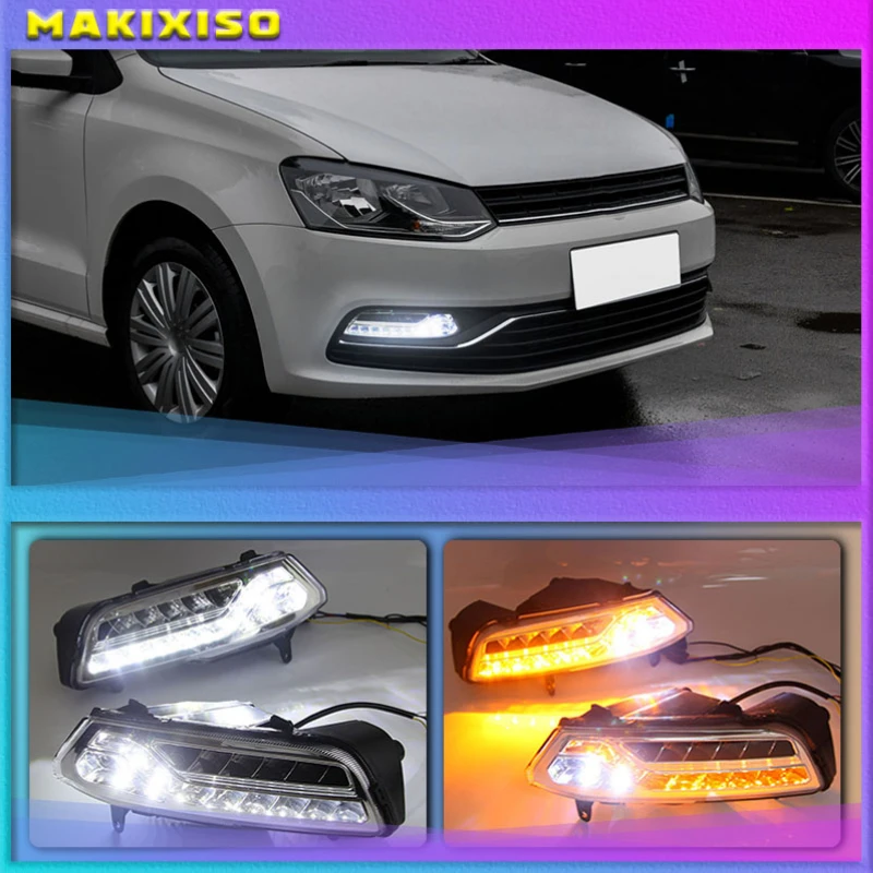 2Pcs for VW Volkswagen Polo 2014 2015 2016 2017 Daytime Running Light flow Yellow Turn signal LED DRL Fog lamp
2Pcs for VW Volkswagen Polo 2014 2015 2016 2017 Daytime Running Light flow Yellow Turn signal LED DRL Fog lamp
