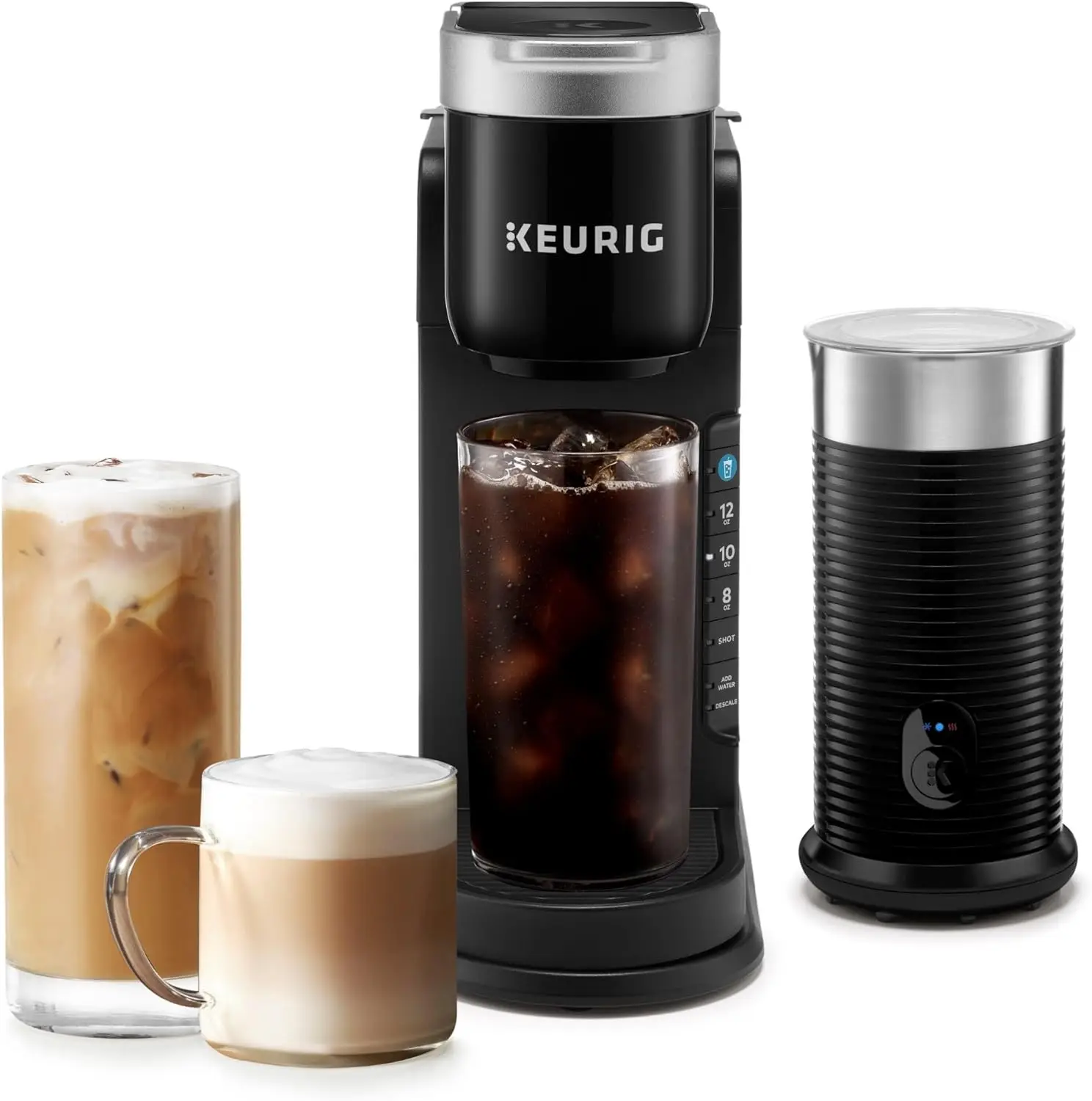 K-Café Barista Bar Single Serve Coffee Maker and Frother, with 3 Brew Sizes, Hot and Cold Coffee Capabilities, 2oz Coffee Shot B
K-Café Barista Bar Single Serve Coffee Maker and Frother, with 3 Brew Sizes, Hot and Cold Coffee Capabilities, 2oz Coffee Shot B
