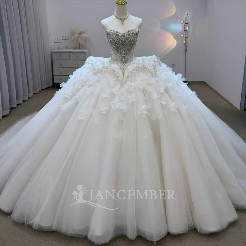 Elegant Beaded Bride Dresses Customized Sleeveless Crystals Lace Appliqué Wedding Dress for Women 2026 vestidos de novia boda
Elegant Beaded Bride Dresses Customized Sleeveless Crystals Lace Appliqué Wedding Dress for Women 2026 vestidos de novia boda