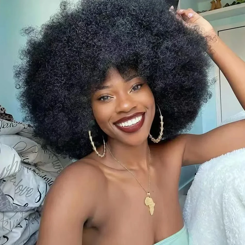 Peruvian 100% Human Hair Wigs Machine Made Short Human Hair Wigs Natural Fluffy Afro Kinky Curly Wigs For Black Women Remy Wig
Peruvian 100% Human Hair Wigs Machine Made Short Human Hair Wigs Natural Fluffy Afro Kinky Curly Wigs For Black Women Remy Wig