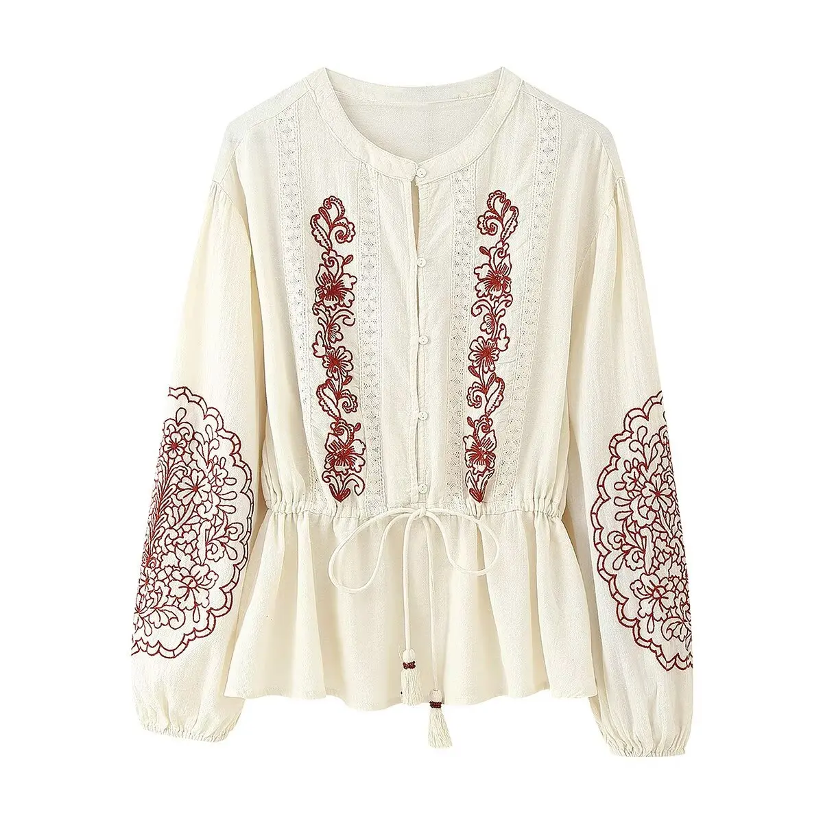UNIZERA2025 Women's Summer New Casual Loose Versatile Belt Embroidery Round Neck Long-sleeved Shirt Top
UNIZERA2025 Women's Summer New Casual Loose Versatile Belt Embroidery Round Neck Long-sleeved Shirt Top