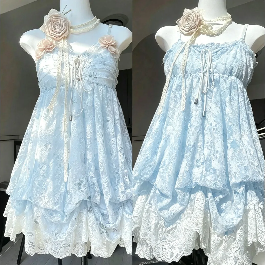 Beach Style Japanese Lace Floral Dress Women Casuak Y2k Clothing Boho Kawaii Vintage One Piece Dress Korean Fashion Vintage Chic
Beach Style Japanese Lace Floral Dress Women Casuak Y2k Clothing Boho Kawaii Vintage One Piece Dress Korean Fashion Vintage Chic