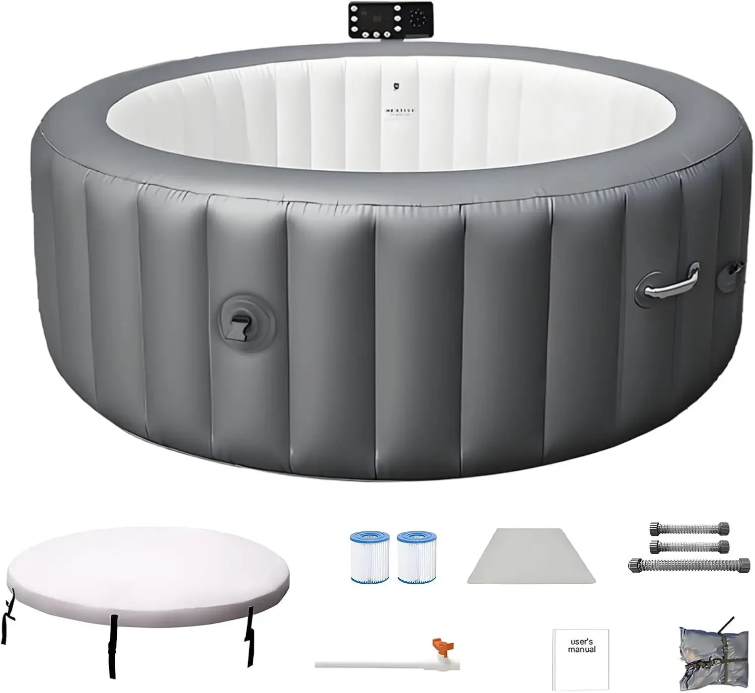 Inflatable Hot Tub 4 6 Person Portable Spa Heater 180 Bubble Jets Insulated Cover Digital Control LED Lights
Inflatable Hot Tub 4 6 Person Portable Spa Heater 180 Bubble Jets Insulated Cover Digital Control LED Lights