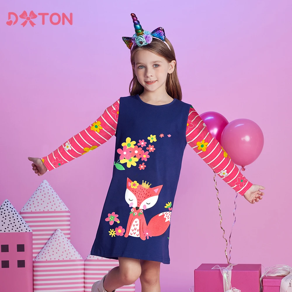 DXTON New Autumn Children Clothing Striped Long Sleeve Girls Dresses Squirrel Cartoon Kids Dress Floral Print Children Costume
DXTON New Autumn Children Clothing Striped Long Sleeve Girls Dresses Squirrel Cartoon Kids Dress Floral Print Children Costume