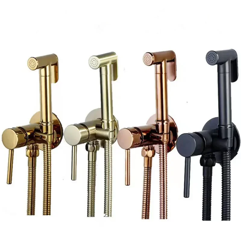 Wall Mounted Brushed Gold Toilet Bidet Sprayer Set Brass Hot and Cold Black Shattaf Bathroom Sprayer Shower Bidet Gold
Wall Mounted Brushed Gold Toilet Bidet Sprayer Set Brass Hot and Cold Black Shattaf Bathroom Sprayer Shower Bidet Gold