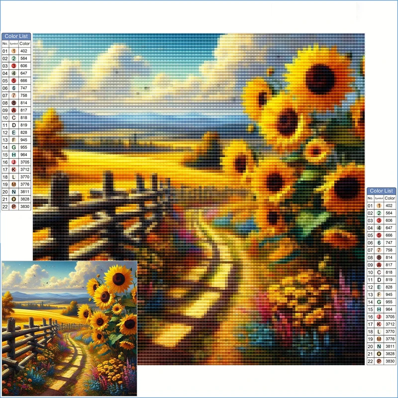Diamond Painting 2025 New Collection Diamond Art Full Crystal Country Landscape With Sunflowers And Wildflowers Stitch Products
Diamond Painting 2025 New Collection Diamond Art Full Crystal Country Landscape With Sunflowers And Wildflowers Stitch Products