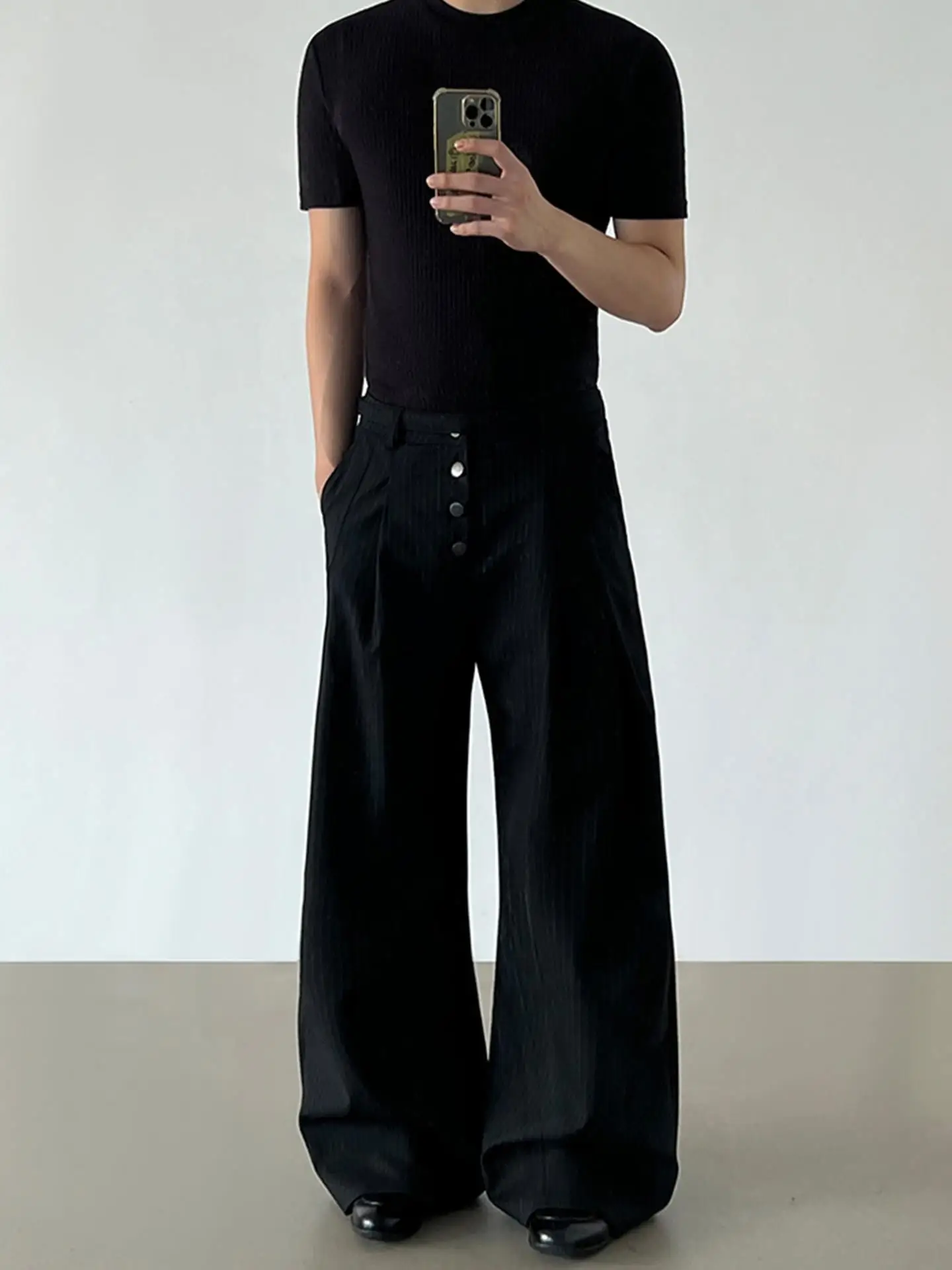 Мужские прямые брюки в полоску American Sle Cleanfit Bla, драпированные плиссированные повседневные широкие брюки, костюмные брюки
Мужские прямые брюки в полоску American Sle Cleanfit Bla, драпированные плиссированные повседневные широкие брюки, костюмные брюки