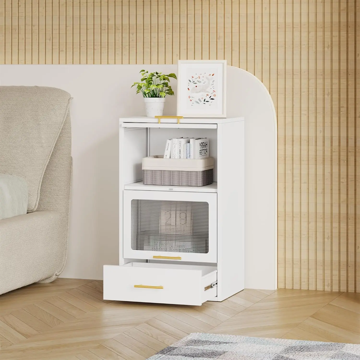Metal Nightstand Bedside Table With 2 Tip-Up Door And Drawer,Side Table Storage Cabinet,End Table For Home Office Living Room
Metal Nightstand Bedside Table With 2 Tip-Up Door And Drawer,Side Table Storage Cabinet,End Table For Home Office Living Room