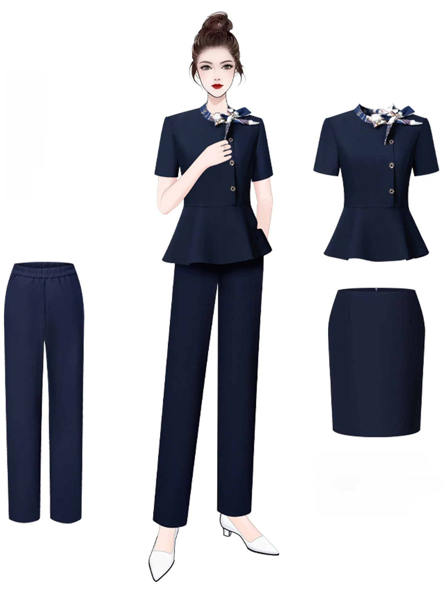 2026 New Summer Work Uniform Set for Women High End Beauty Salon Technician Hotel Front Desk Professional Suit Career Wear
2026 New Summer Work Uniform Set for Women High End Beauty Salon Technician Hotel Front Desk Professional Suit Career Wear
