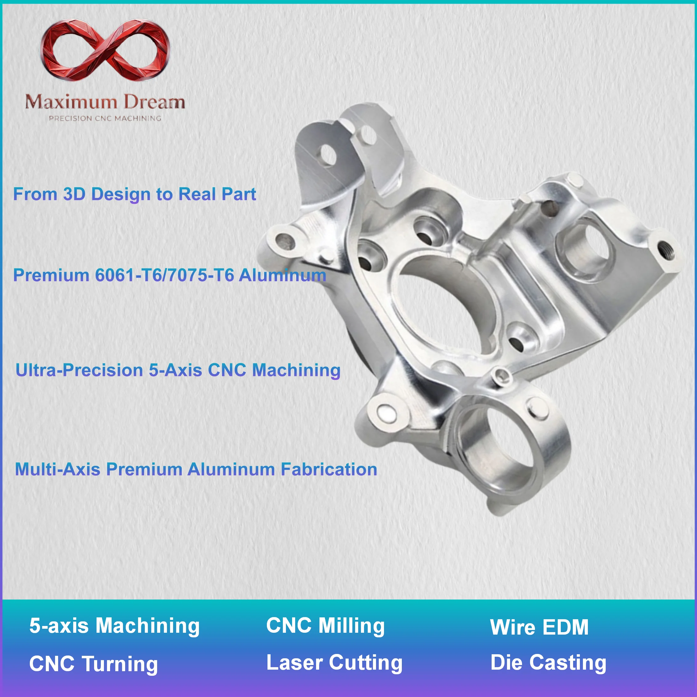 Custom CNC Machining Aluminum Parts, Precision Automotive Racing Upgrade Parts Milling Service per CAD Design, 1pc
Custom CNC Machining Aluminum Parts, Precision Automotive Racing Upgrade Parts Milling Service per CAD Design, 1pc