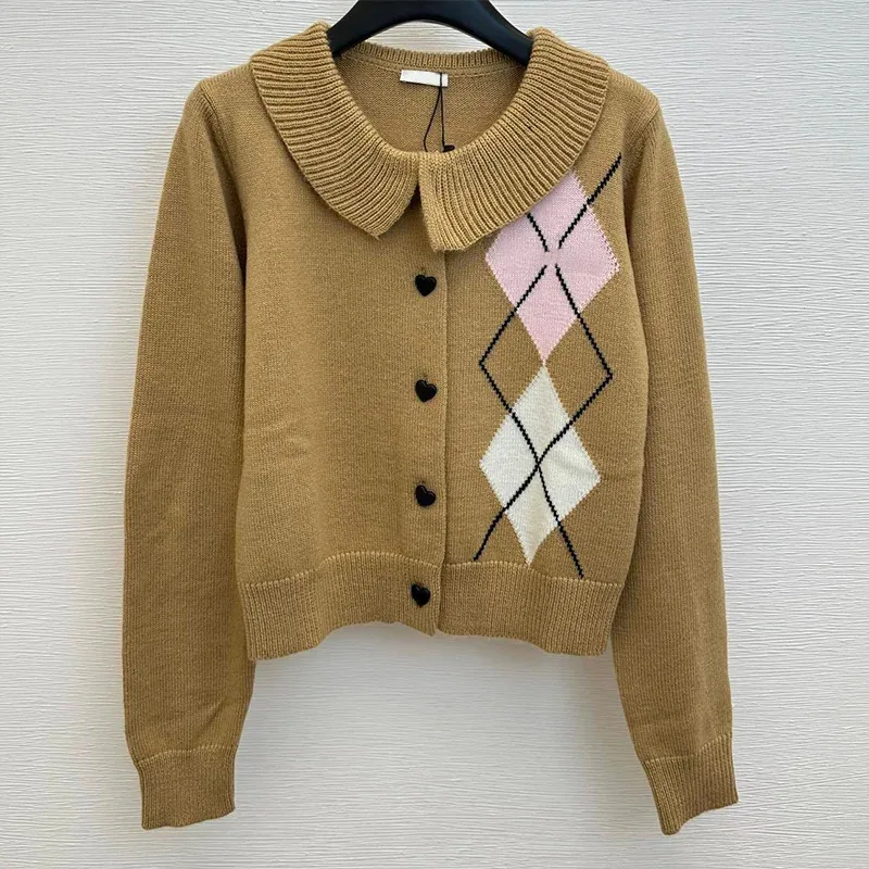 High quality Women's sweater Clothing Fashion Rhombus Color Matching Slim-fit Versatile Long Sleeve cardigan 1122139
High quality Women's sweater Clothing Fashion Rhombus Color Matching Slim-fit Versatile Long Sleeve cardigan 1122139