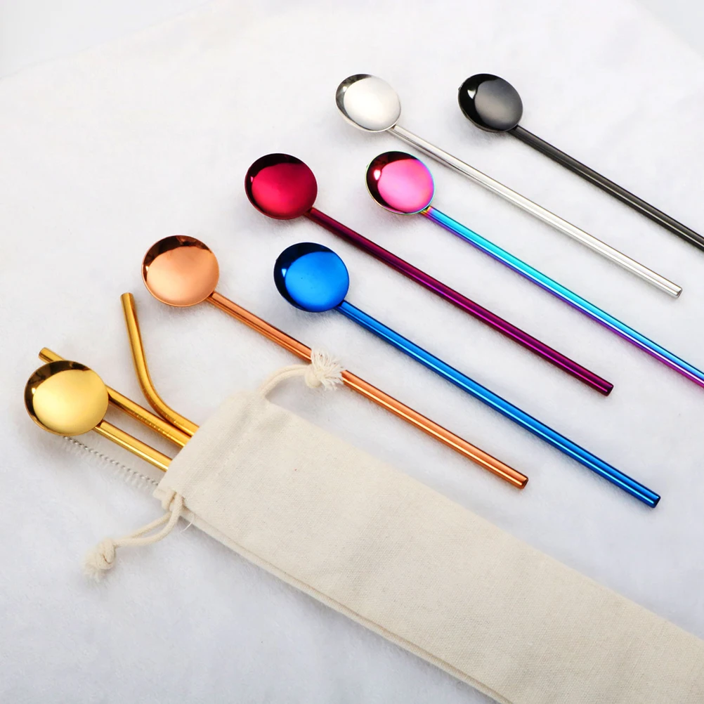 304 Stainless Straw Spoon Drinking Cocktail Straws Tableware Metal Steel Coffee
304 Stainless Straw Spoon Drinking Cocktail Straws Tableware Metal Steel Coffee