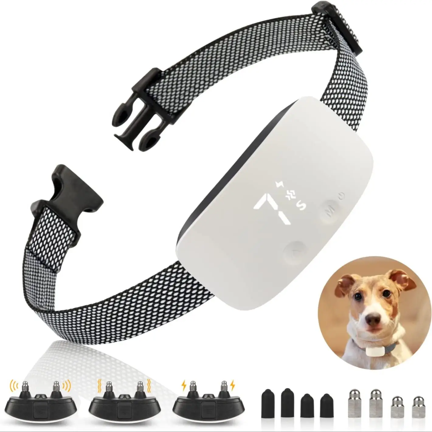 D2 Smart Dog Bark Collar,Automatic Bark Training Collar with 3 Modes Sound/Vibration/Shock Dog Supplies Pet Collar Accessories
D2 Smart Dog Bark Collar,Automatic Bark Training Collar with 3 Modes Sound/Vibration/Shock Dog Supplies Pet Collar Accessories
