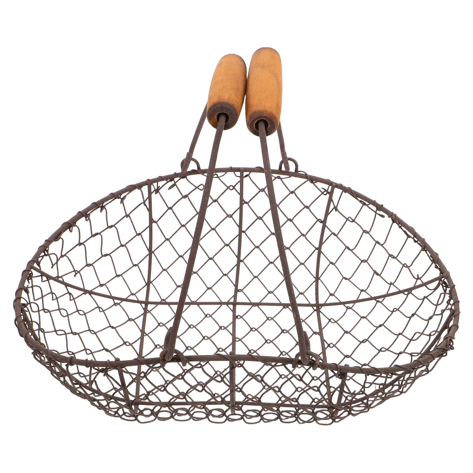Iron Wire Egg Basket Wooden Handle Metal Storage Organizer Kitchen Countertop Wire Basket for Fruits Snacks Produce Party 
Iron Wire Egg Basket Wooden Handle Metal Storage Organizer Kitchen Countertop Wire Basket for Fruits Snacks Produce Party