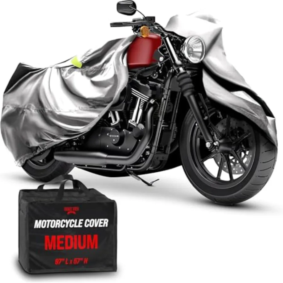 Heavy Duty Waterproof Motorcycle Cover for Outdoor Use Perfect for Harleys and Other Street or Sportbike Models Light Gray Medi
Heavy Duty Waterproof Motorcycle Cover for Outdoor Use Perfect for Harleys and Other Street or Sportbike Models Light Gray Medi