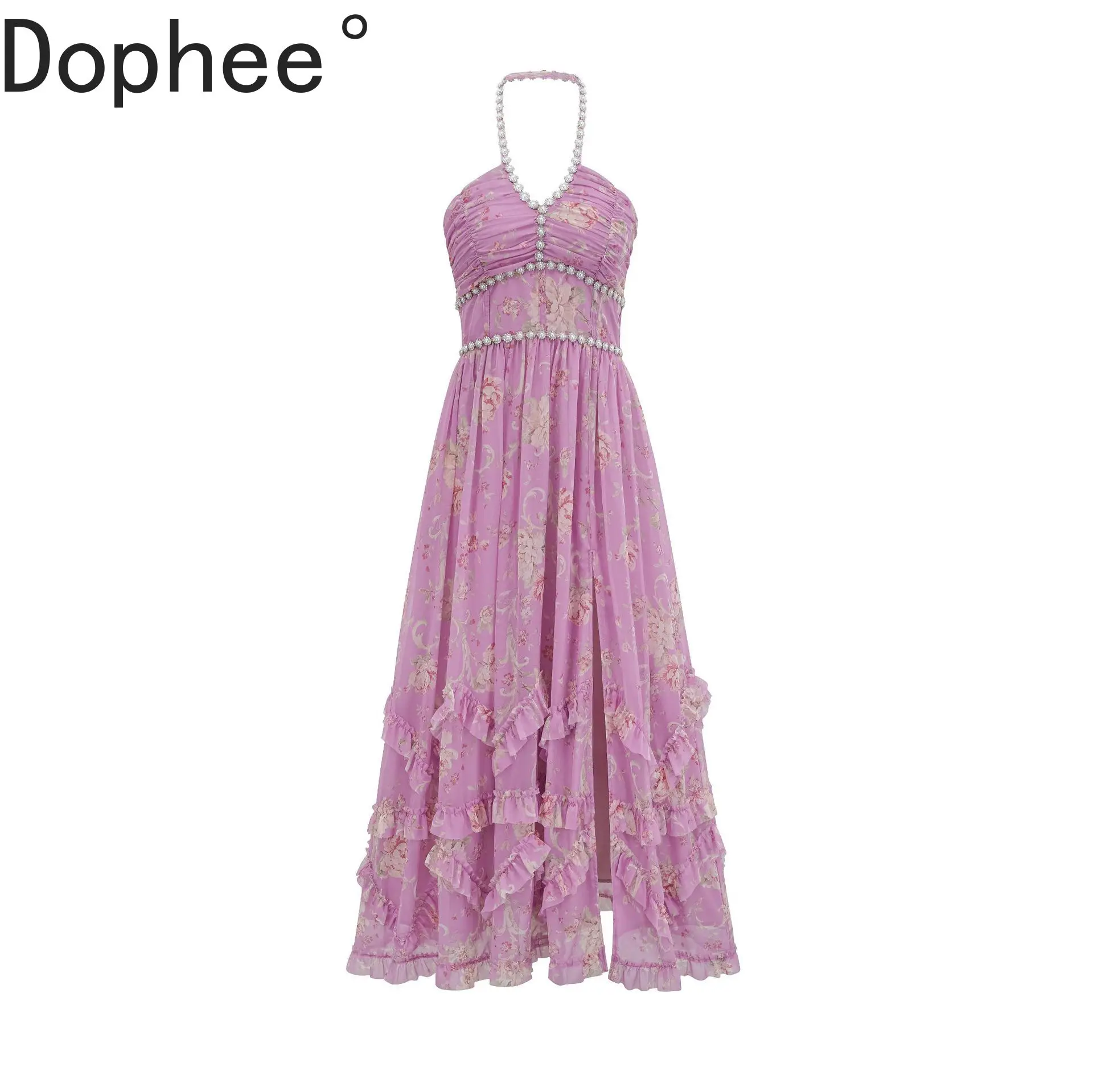 High Quality Summer Sweet Hanging Neck Long Dress Luxury Beads Sexy Backless Formal Dress Mopping Floor Elegant Lady Maxi Dress
High Quality Summer Sweet Hanging Neck Long Dress Luxury Beads Sexy Backless Formal Dress Mopping Floor Elegant Lady Maxi Dress