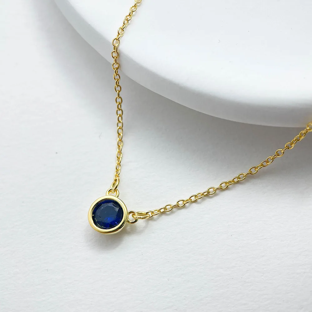 Cute 925 Sterling Silver Gold Color Solitaire Round London Blue CZ Pendant Choker Necklace For Women Girls Jewelry Kolye Collier
Cute 925 Sterling Silver Gold Color Solitaire Round London Blue CZ Pendant Choker Necklace For Women Girls Jewelry Kolye Collier