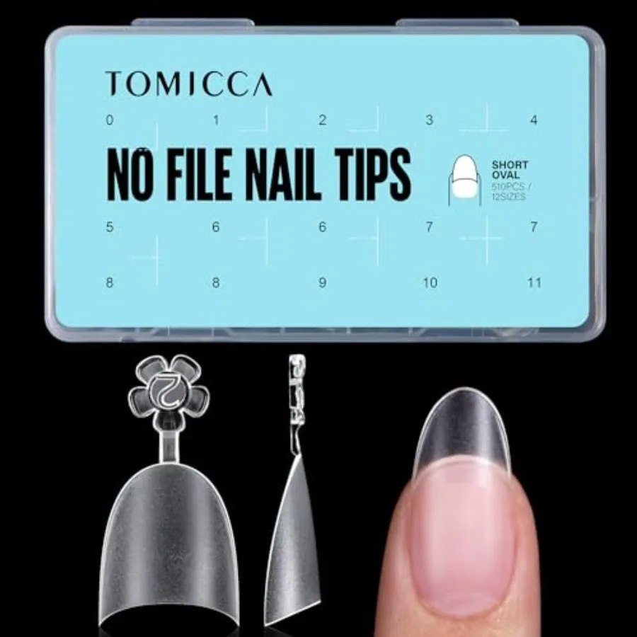 Short Oval Nail Tips 510Pcs Acrylic Fake Nails Full Matte, 12 Sizes No C Curve Nail Tips Half Cover for Salon DIY Nail art
Short Oval Nail Tips 510Pcs Acrylic Fake Nails Full Matte, 12 Sizes No C Curve Nail Tips Half Cover for Salon DIY Nail art