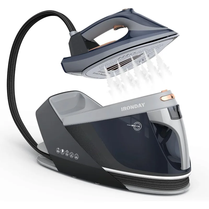 Паровая станция для одежды со светодиодным экраном, паровой утюг мощностью 1800 Вт, керамическая подошва, автоматическое отключение, самоочистка, съемный резервуар для воды 
Паровая станция для одежды со светодиодным экраном, паровой утюг мощностью 1800 Вт, керамическая подошва, автоматическое отключение, самоочистка, съемный резервуар для воды