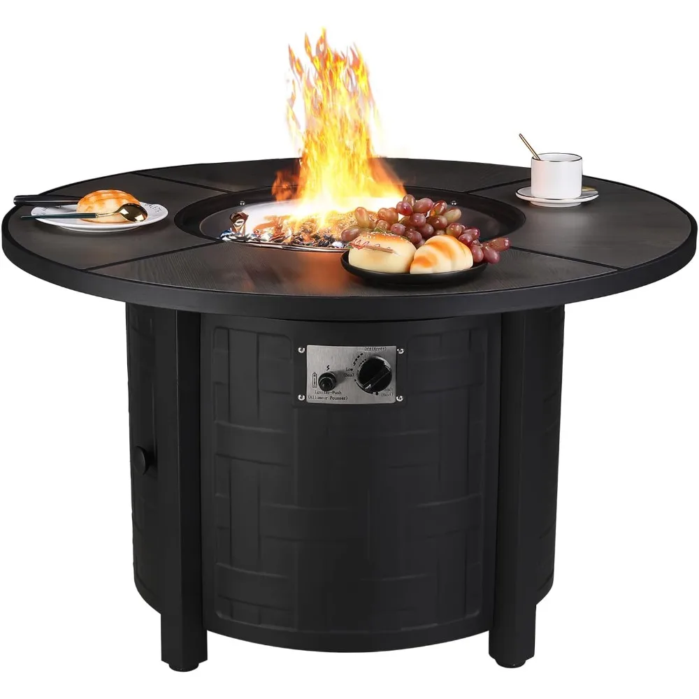 42in Propane Fire Pit Table, 50,000 BTU Auto-Ignition Outdoor Patio Fire Pit with Waterproof Cover, Blue Fire Glass & Convertib
42in Propane Fire Pit Table, 50,000 BTU Auto-Ignition Outdoor Patio Fire Pit with Waterproof Cover, Blue Fire Glass & Convertib