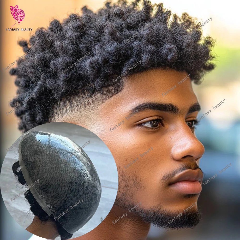 6mm Afro Tight Curly Men's Toupee Black Natural Human Hair System Capillary Prosthesis Durable Full Skin1B80 1B50 Grey Hairpiecs
6mm Afro Tight Curly Men's Toupee Black Natural Human Hair System Capillary Prosthesis Durable Full Skin1B80 1B50 Grey Hairpiecs