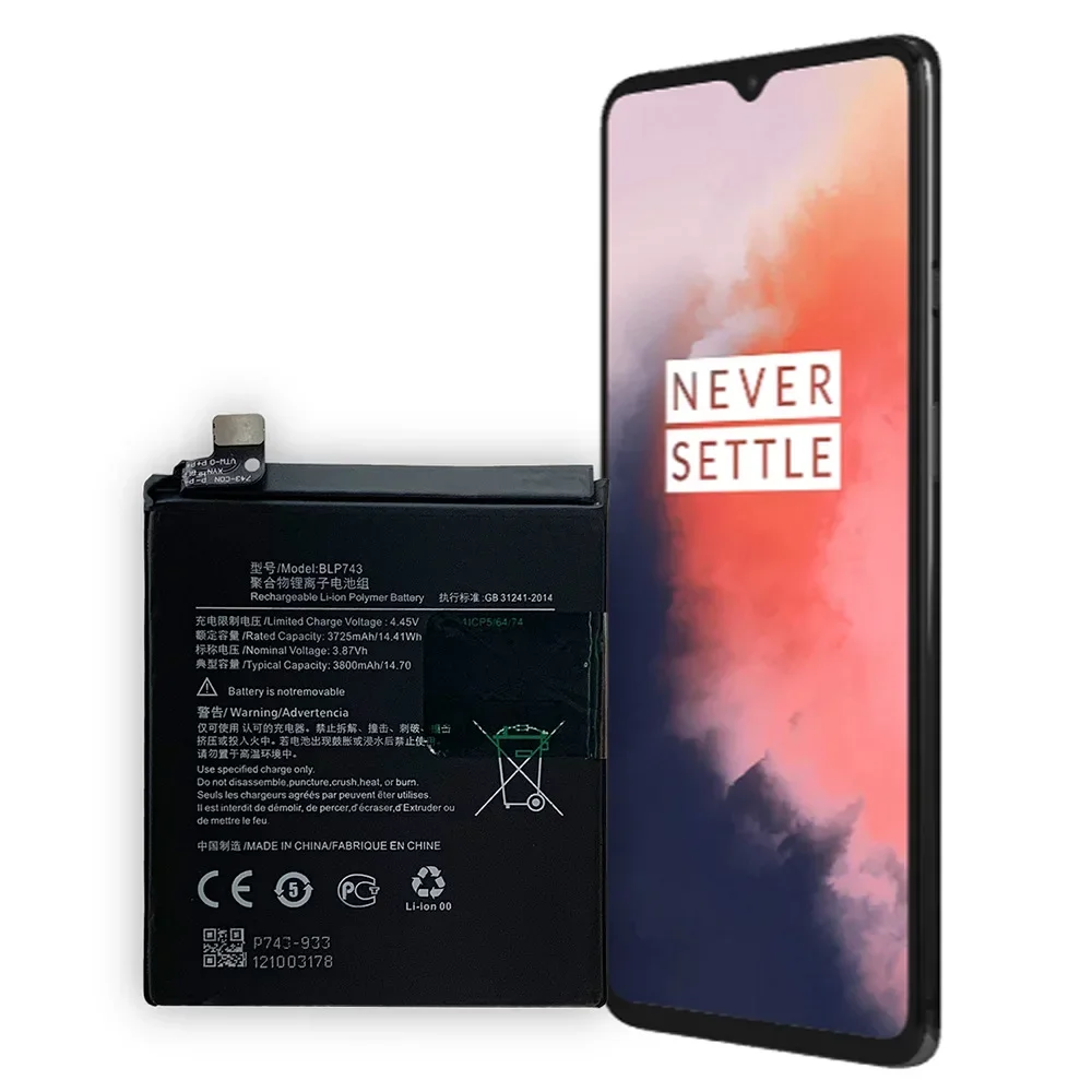 3800 мАч Высококачественная сменная батарея для мобильного телефона OPPO 1 + 7T OnePlus 1 + 7T BLP743, встроенная батарея, литиевая батарея
3800 мАч Высококачественная сменная батарея для мобильного телефона OPPO 1 + 7T OnePlus 1 + 7T BLP743, встроенная батарея, литиевая батарея
